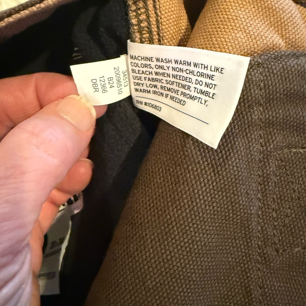 NWT - Duluth Trading Co Men's Dark Brown Fleece lined Cargo Pants: 38 x 34 - Picture 10 of 13